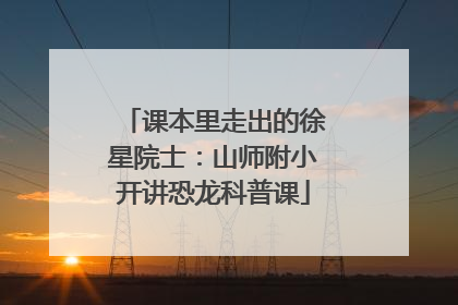 课本里走出的徐星院士：山师附小开讲恐龙科普课