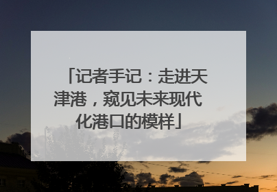 记者手记：走进天津港，窥见未来现代化港口的模样