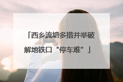 西乡流塘多措并举破解地铁口“停车难”