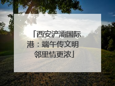 西安浐灞国际港：端午传文明 邻里情更浓