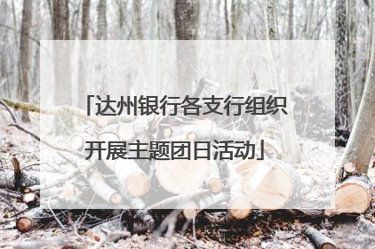 达州银行各支行组织开展主题团日活动