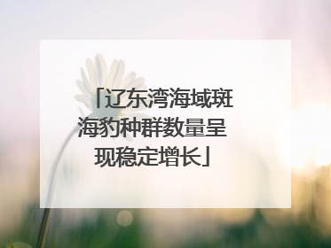 辽东湾海域斑海豹种群数量呈现稳定增长