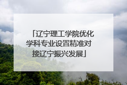 辽宁理工学院优化学科专业设置精准对接辽宁振兴发展