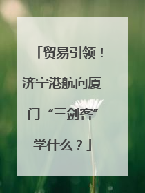贸易引领！济宁港航向厦门“三剑客”学什么？