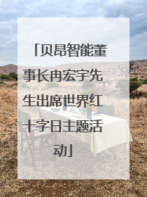 贝昂智能董事长冉宏宇先生出席世界红十字日主题活动