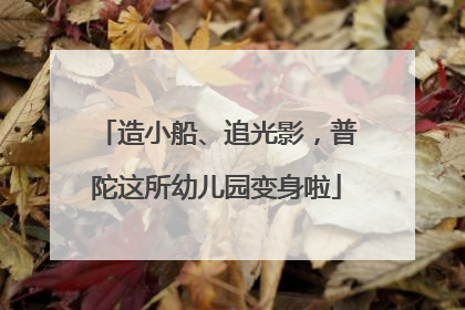 造小船、追光影，普陀这所幼儿园变身啦