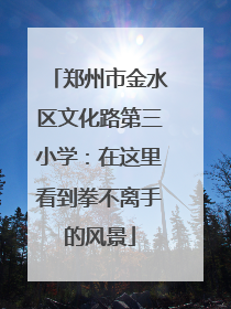 郑州市金水区文化路第三小学：在这里看到拳不离手的风景