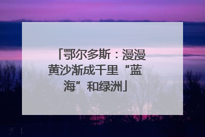 鄂尔多斯：漫漫黄沙渐成千里“蓝海”和绿洲