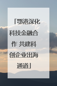 鄂港深化科技金融合作 共建科创企业出海通道