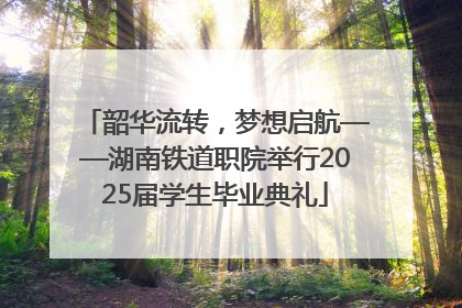 韶华流转，梦想启航——湖南铁道职院举行2025届学生毕业典礼