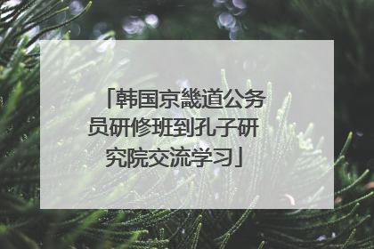 韩国京畿道公务员研修班到孔子研究院交流学习