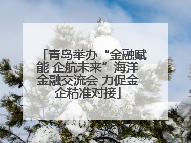 青岛举办“金融赋能 企航未来”海洋金融交流会 力促金企精准对接