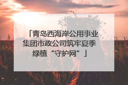 青岛西海岸公用事业集团市政公司筑牢夏季绿植“守护网”