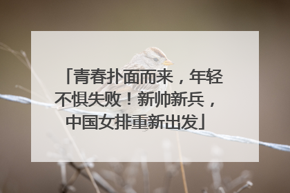 青春扑面而来，年轻不惧失败！新帅新兵，中国女排重新出发