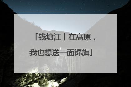 钱塘江丨在高原，我也想送一面锦旗