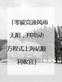 零碳竞速风雨无阻，FE电动方程式上海站顺利收官