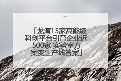 龙湾15家高能级科创平台引育企业近500家 实验室方案变生产线答案