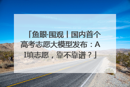 鱼眼·围观丨国内首个高考志愿大模型发布：AI填志愿，靠不靠谱？