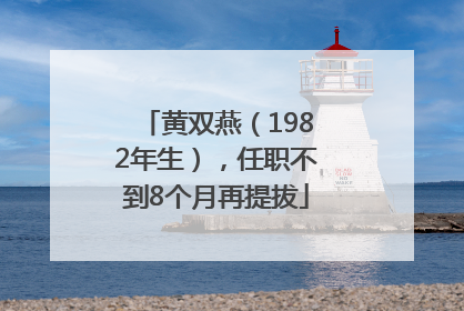 黄双燕（1982年生），任职不到8个月再提拔