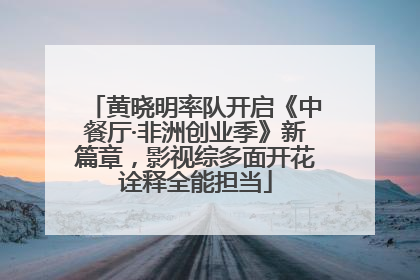 黄晓明率队开启《中餐厅·非洲创业季》新篇章，影视综多面开花诠释全能担当