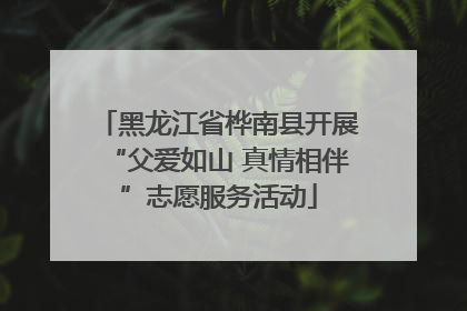 黑龙江省桦南县开展“父爱如山 真情相伴”志愿服务活动
