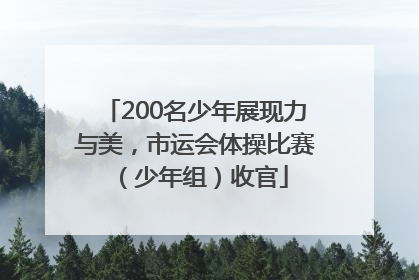 200名少年展现力与美，市运会体操比赛（少年组）收官