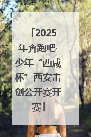 2025年奔跑吧·少年“西咸杯”西安击剑公开赛开赛