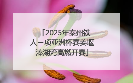 2025年泰州铁人三项亚洲杯赛姜堰溱湖湾高燃开赛