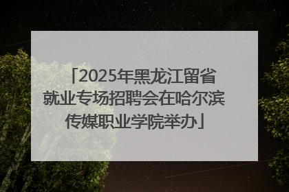 2025年黑龙江留省就业专场招聘会在哈尔滨传媒职业学院举办