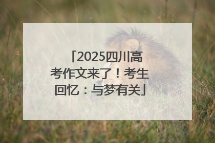 2025四川高考作文来了！考生回忆：与梦有关
