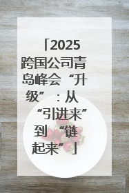 2025跨国公司青岛峰会“升级”：从 “引进来” 到 “链起来”