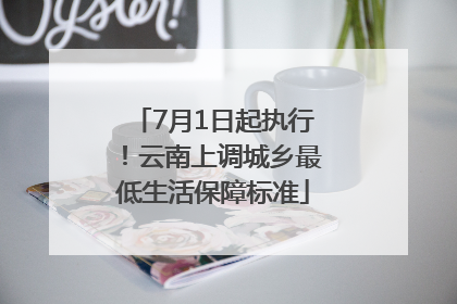 7月1日起执行！云南上调城乡最低生活保障标准