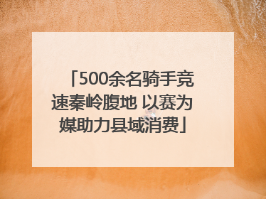 500余名骑手竞速秦岭腹地 以赛为媒助力县域消费