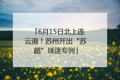 6月15日北上连云港！苏州开出“苏超”球迷专列