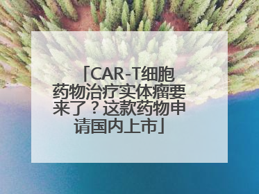 CAR-T细胞药物治疗实体瘤要来了？这款药物申请国内上市