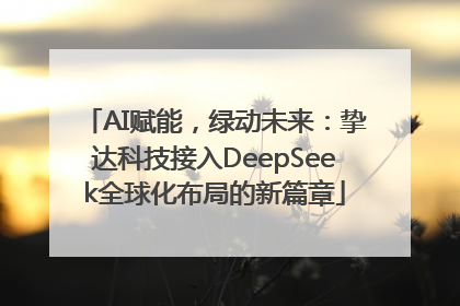 AI赋能，绿动未来：挚达科技接入DeepSeek全球化布局的新篇章