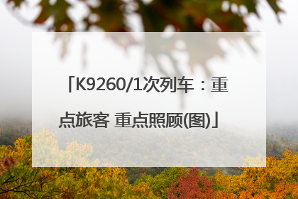 K9260/1次列车：重点旅客 重点照顾(图)
